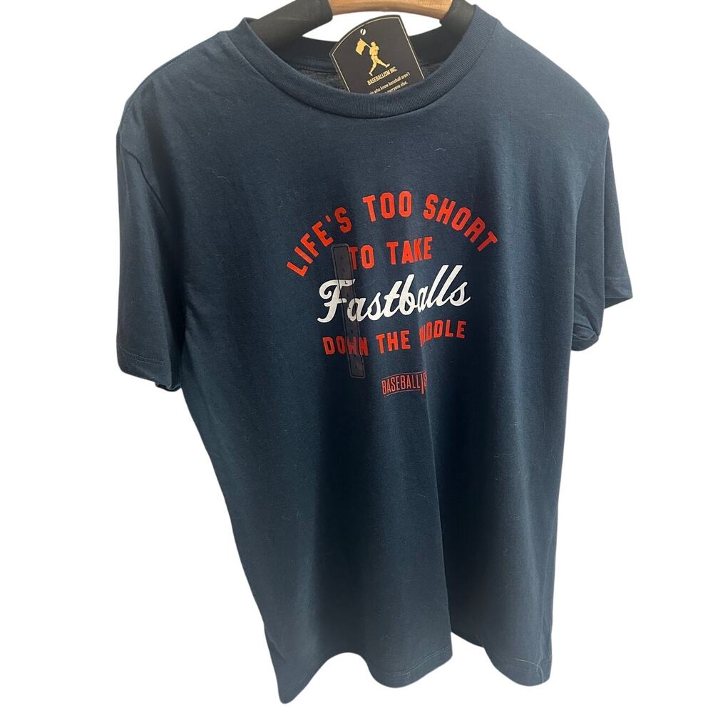 NWT Baseballism Life's too short to take fast balls down the middle youth large